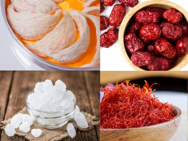 yến chưng safron táo đỏ