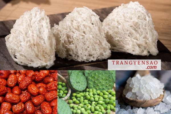 cách chưng yến với táo đỏ hạt sen