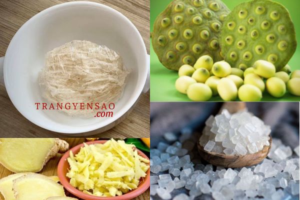 Cách chưng yến hạt sen tươi ngon
