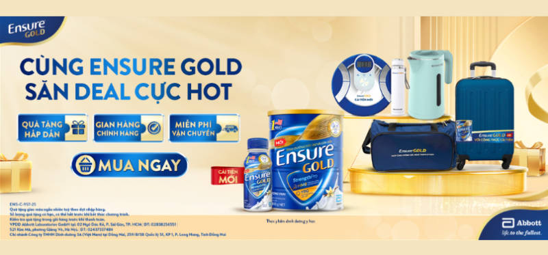 sữa ensure gold khuyến mãi