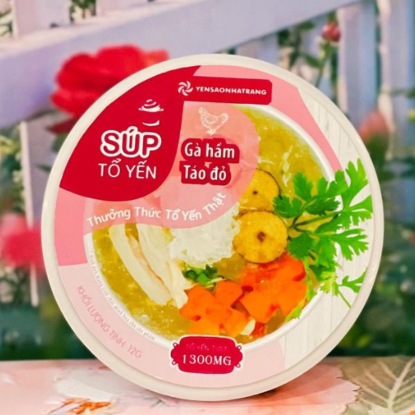 súp tổ yến ăn liền nha trang gà hầm táo đỏ