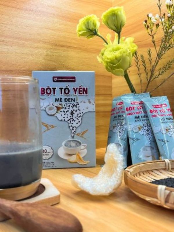 bột tổ yến mè đen ysnt hộp 10 gói