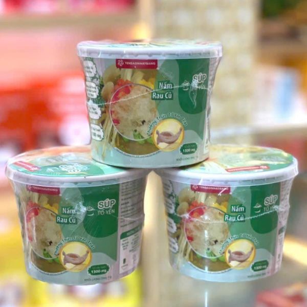 súp tổ yến nấm rau củ